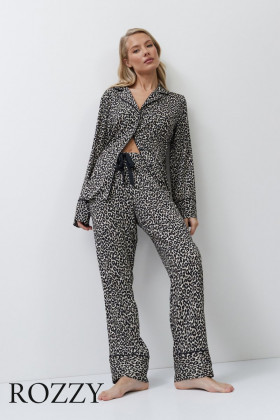 Пижама вискозная Aruelle Leona леопардовый