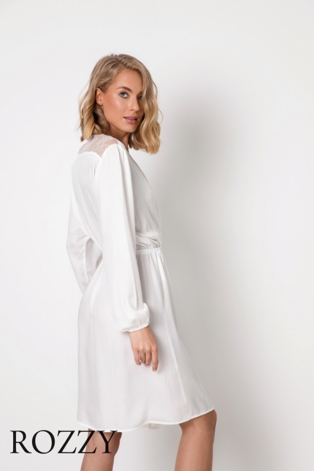 Халат вискозный Aruelle Iris белый