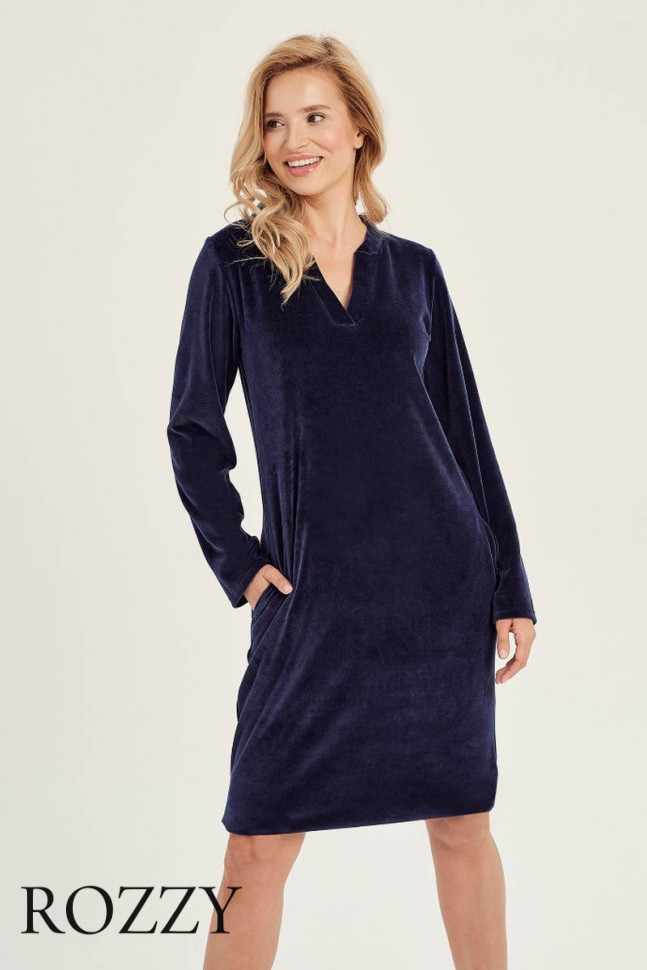 Сорочка велюровая Taro Lauren 3028 синий