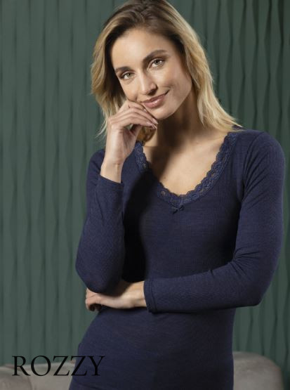 Фуфайка шерстяная Nina Von C Wool Silk 29470846 синий