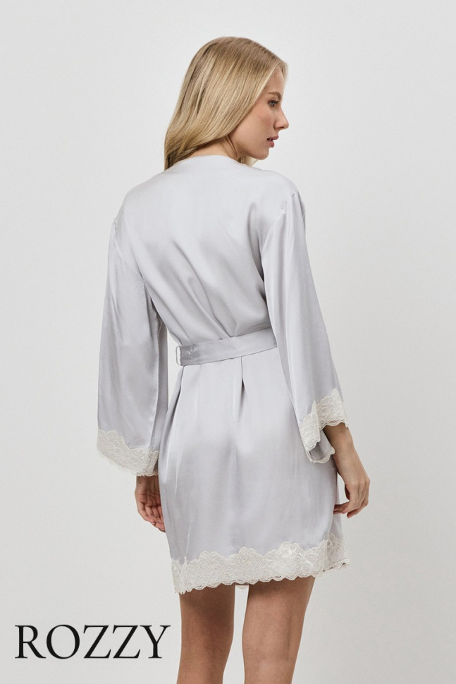 Халат вискозный Aruelle Eden светло-серый