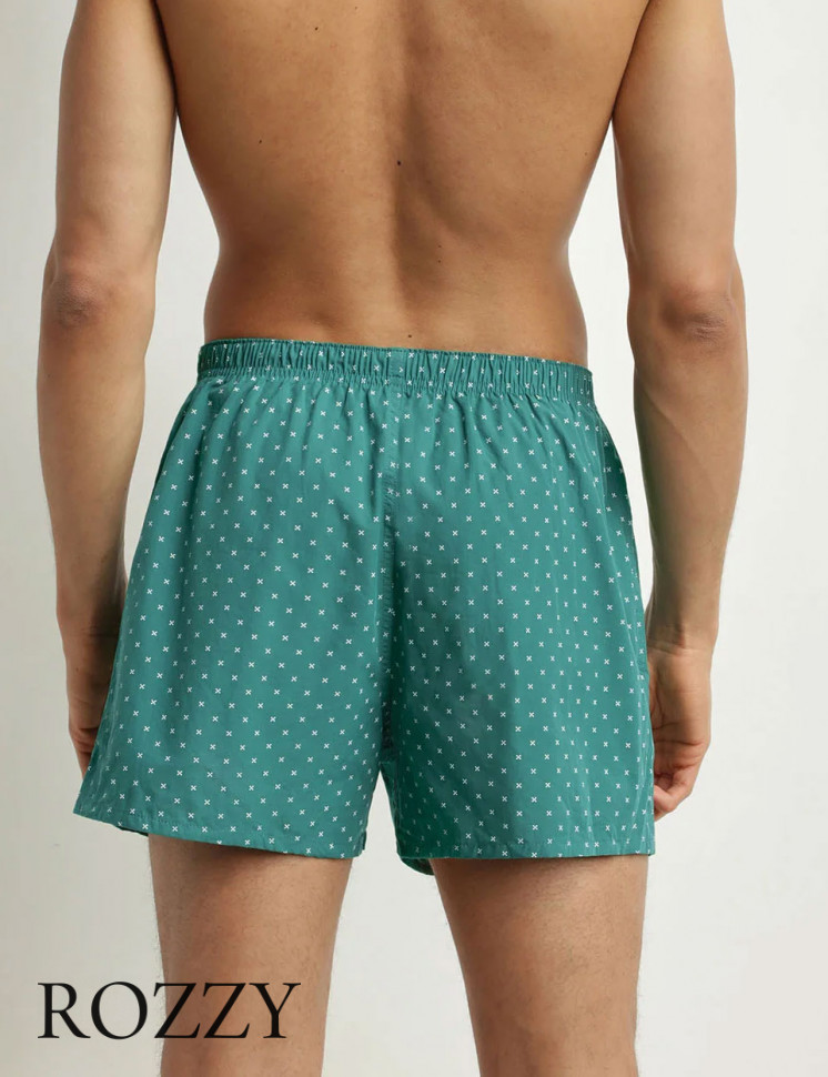 Трусы боксеры мужские DIM 0DI6 зеленый/серый (уп.2шт.)