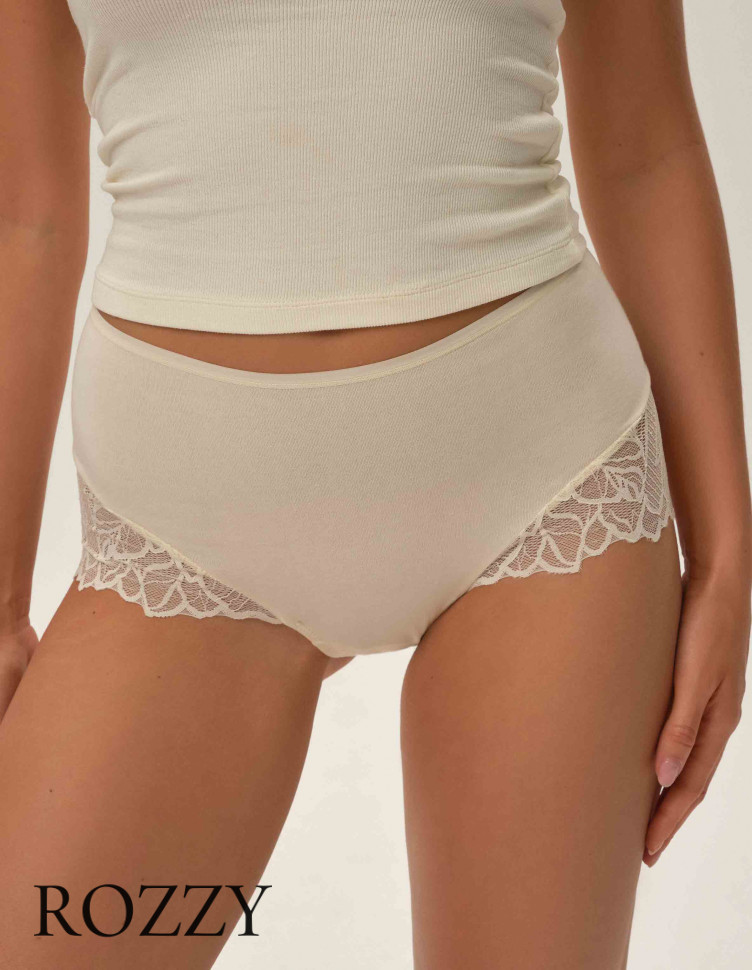 Трусы макси хлопковые Esotiq Pinky 42146 терракотовый/экрю (уп.2шт.)