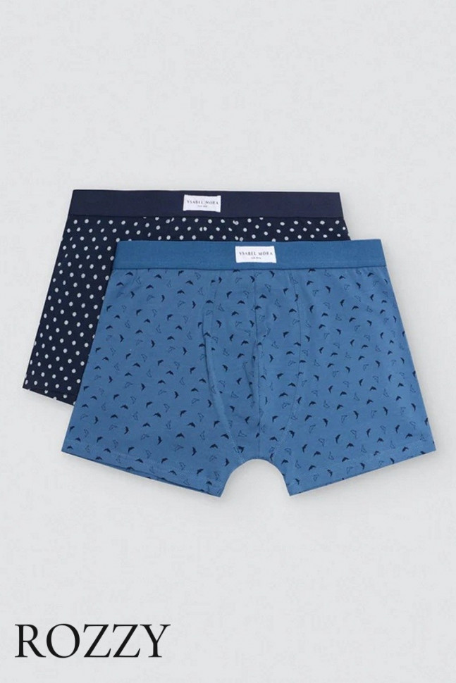 Трусы шорты мужские Ysabel Mora 20397 темно-синий/джинс (уп.2шт.)