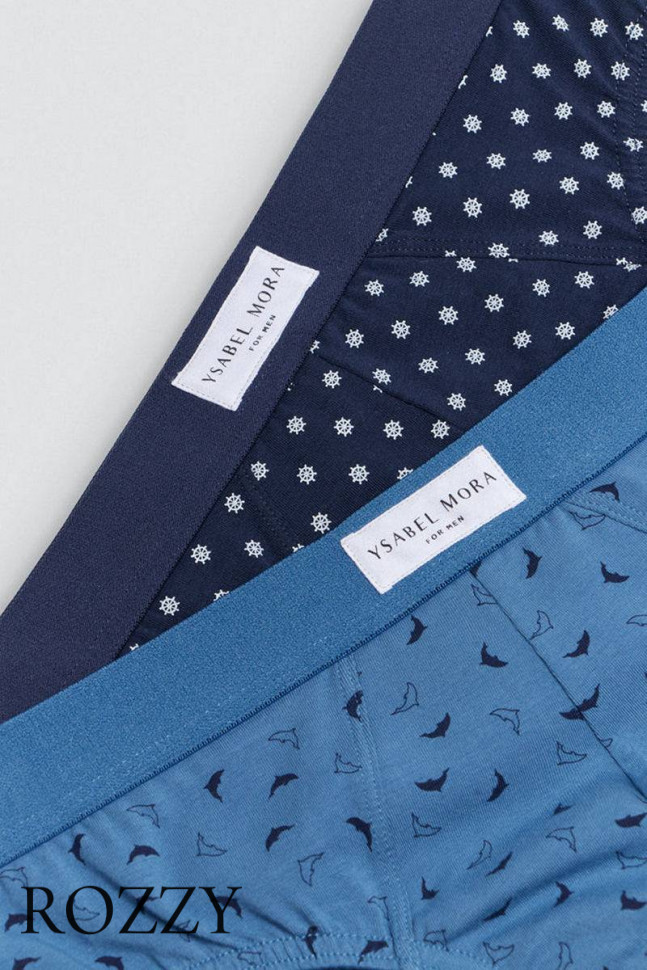 Трусы слипы мужские Ysabel Mora 20396 темно-синий/джинс (уп.2шт.)