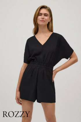 Комбинезон пляжный вискозный Ysabel Mora 86159 черный