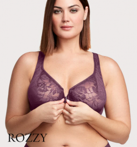 Бюстгальтер спереди застежка Glamorise GI9246 сливовый