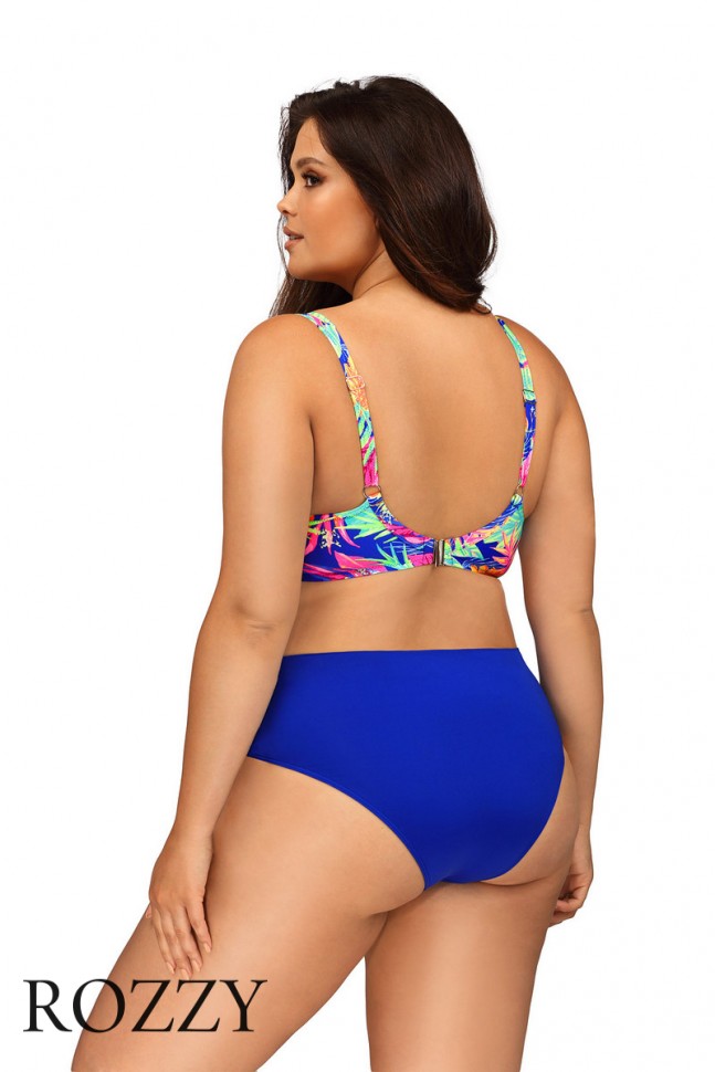 Купальник раздельный Lorin L3125/3 синий/цветы