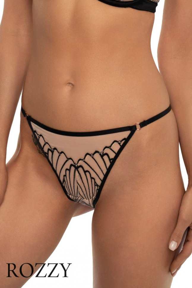 Трусы бразильяна Esotiq Nugat 41403 бежево-черный