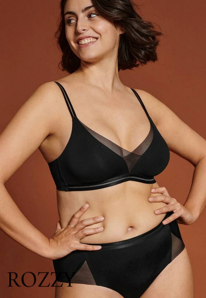 Бюстгальтер без косточек Naturana Everyday 5658 черный Ф+К