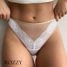 Трусы стринги Kinga Perla White S-969/2 бежевый/белый