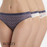 Трусы стринги хлопковые DIM Les Pockets Cotton 4C19 цветочный (уп.3шт.)