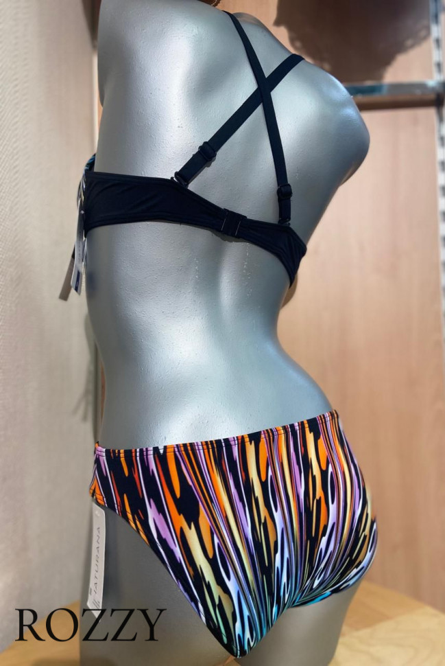 Бюстгальтер купальный Naturana 77127 черный/разноцветный К