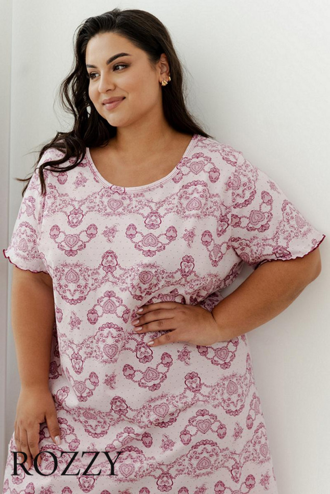 Сорочка хлопковая Taro Tara Maxi 3333/3374 сиреневый