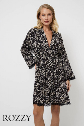 Халат вискозный Aruelle Eli черный