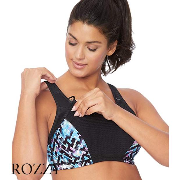 Бюстгальтер спортивный Glamorise GI9167 черный/принт