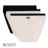 Трусы слипы хлопковые DIM Les Pockets Cotton 4C17 с черным бантом (уп.3шт.)