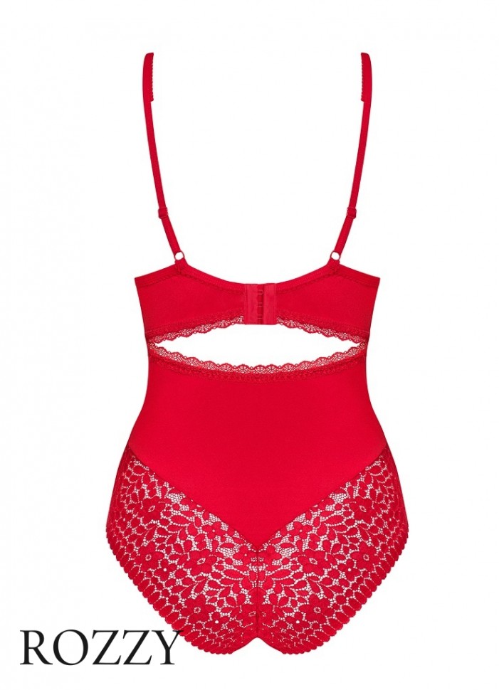 Боди Obsessive Jolierose Teddy красный 