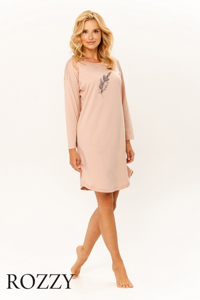 Сорочка хлопковая Taro Jane 3288/3290 бежево-розовый