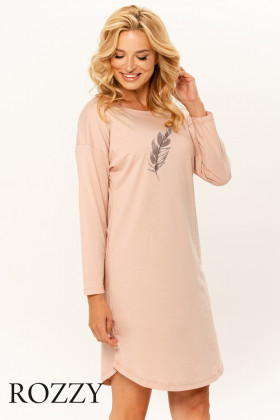 Сорочка хлопковая Taro Jane 3288/3290 бежево-розовый