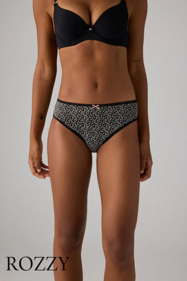 Трусы слипы хлопковые Ysabel Mora 19019 светло-розовый/черный (уп.2шт.)