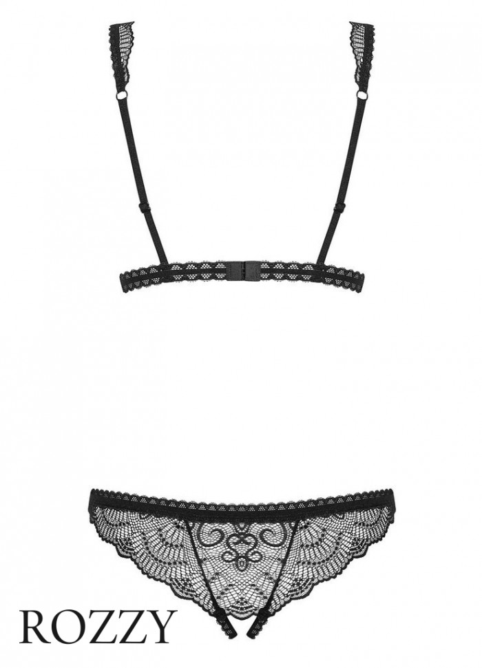 Боди Obsessive Firella Teddy черный