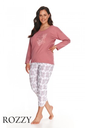 Пижама хлопковая Taro Giorgia Maxi 2802/2803 розовый/белый