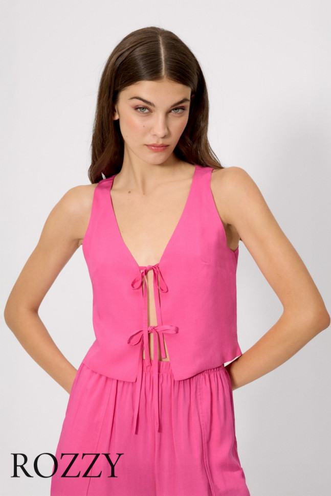 Топ пляжный вискозный Ysabel Mora Strawberry 86241 розовый