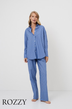 Пижама хлопковая Aruelle Lavinia Set синий