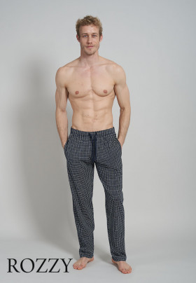 Брюки пижамные мужские Ceceba 031044/S-3XL синий/клетка