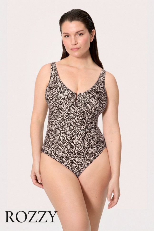 Купальник слитный корректирующий Ysabel Mora Coast 83295 черный/бежевый