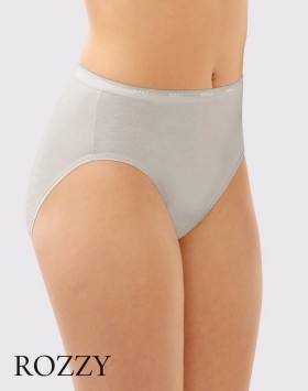 Трусы классика хлопковые Bali Hi-Cut DFFF62 серый меланж