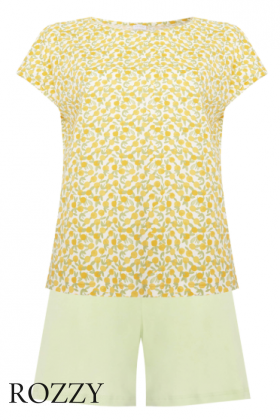 Пижама хлопковая Mey Lemon Dots 1240046 фисташковый