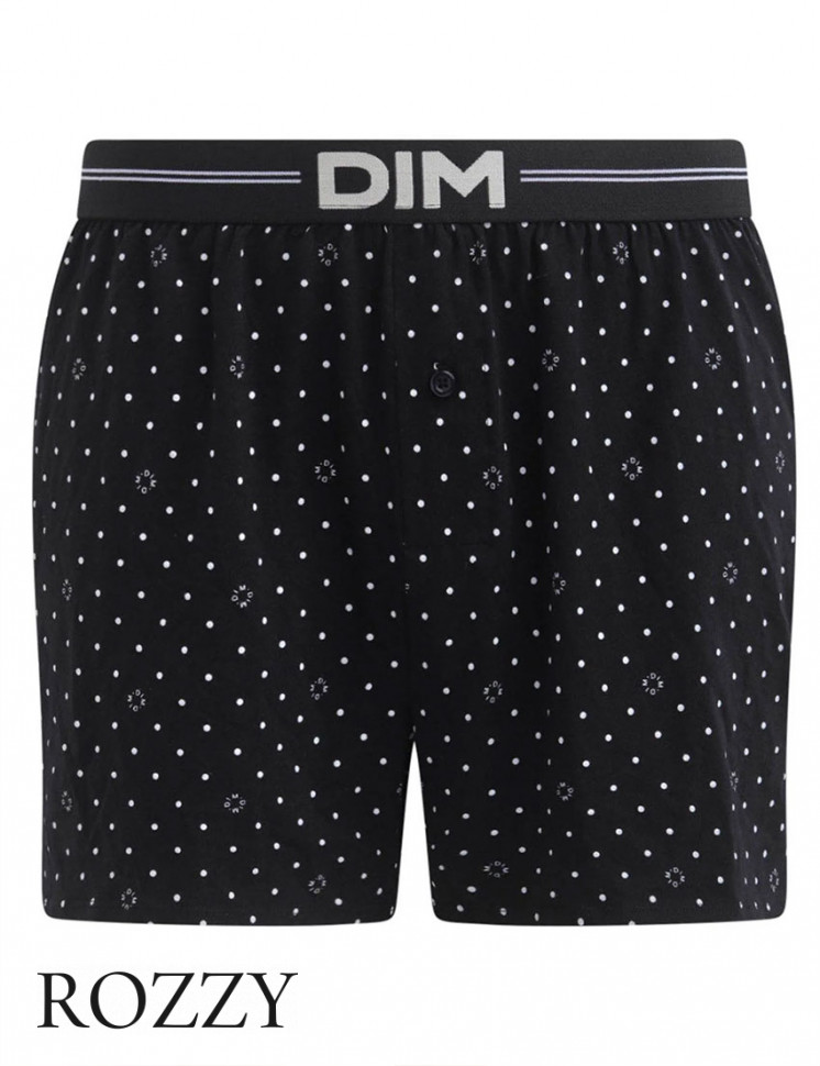 Трусы боксеры мужские Dim 0DCF черный набивной