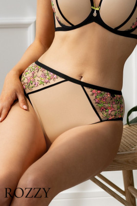 Трусы слипы Kris Line Daisy бежево-черный