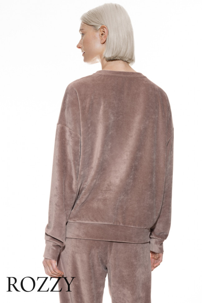 Джемпер домашний велюровый Mey Velvet Dream 1210021 бежево-коричневый