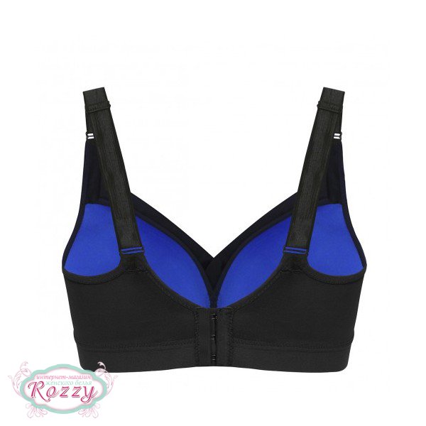 Бюстгальтер спортивный без косточек Shock Absorber S03Z6 черный/синий
