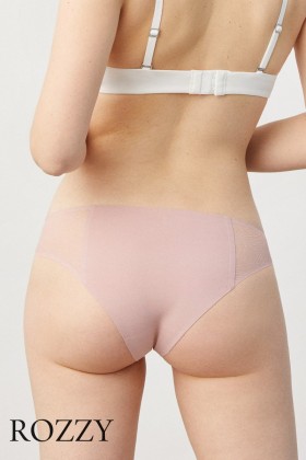 Трусы бразильяна хлопковые обрезные Ysabel Mora 19316 пудровый