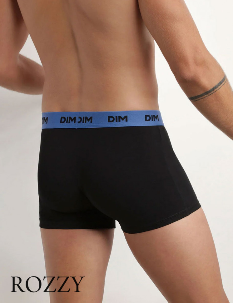Трусы шорты мужские DIM 005D/3 черный (мимоза/карат/бетон) (уп.3шт.)