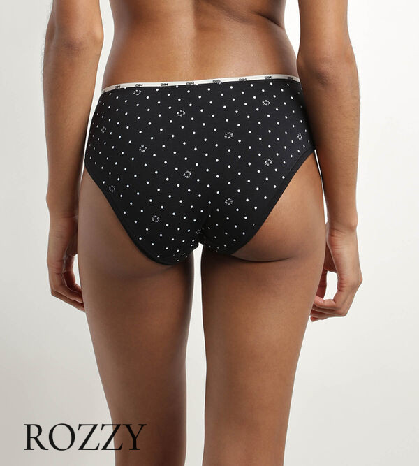 Трусы слипы хлопковые DIM Icons Seamless 0DCS черный набивной