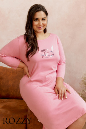 Сорочка хлопковая Taro Olympia Maxi 2996/3019/3020 розовый