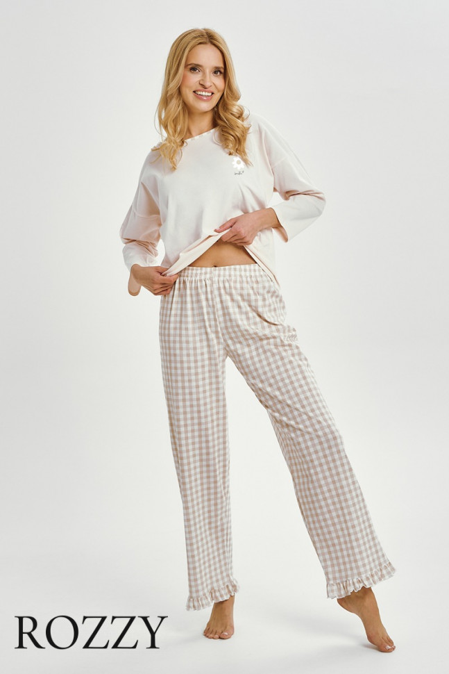 Пижама хлопковая Taro Vera 3438 светло-бежевый