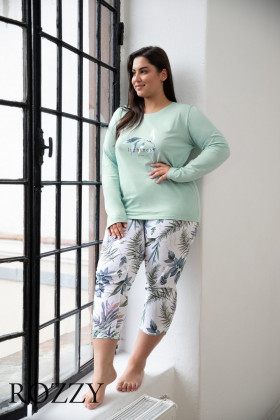 Пижама хлопковая Taro Ariana Maxi 2982/3016 фисташковый