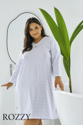 Сорочка хлопковая Taro Debora Maxi 3449/3464 голубой