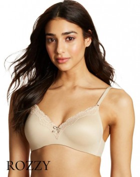 Бюстгальтер пуш-ап без косточек Maidenform 9456 латте/черный