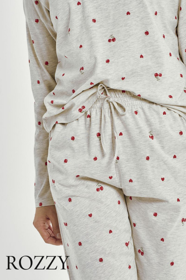 Пижама хлопковая Taro Adele 3430 светло-серый